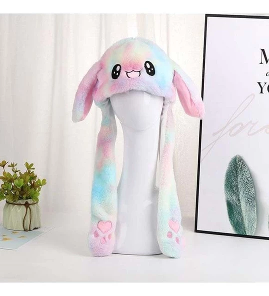 KIZ ERKEK LED IŞIKLI HAREKETLİ PELÜŞ KULAKLIK BERE - Resim 11