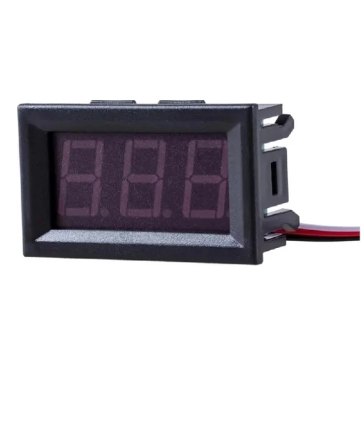 Dc 0-30V Digital Mavi Voltmetre 0.56 İnch 3 Telli Panel Tip - Resim 5