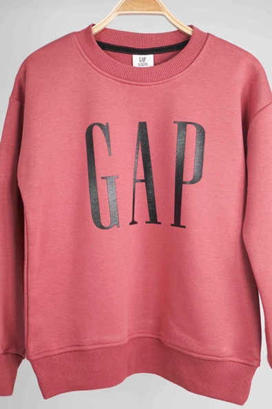 KIZ ERKEK BİSİKLET YAKA GAP BASKILI MANŞETLİ PAMUK SWEAT - 9