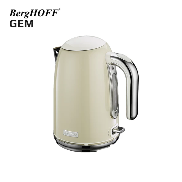 BergHOFF GEM RETRO 1.7 Litre Vanilya Krem Rengi  Su Isıtıcısı