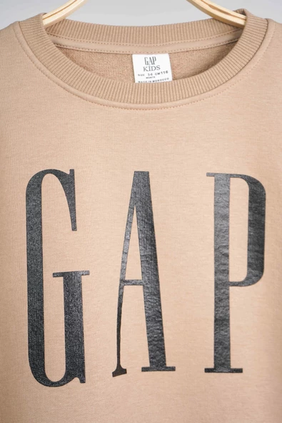 KIZ ERKEK BİSİKLET YAKA GAP BASKILI MANŞETLİ PAMUK SWEAT - 7