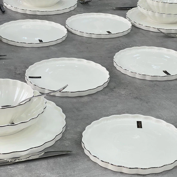 Royking Twist Silver 24 Parça Yemek Takımı HRN 018 - 2