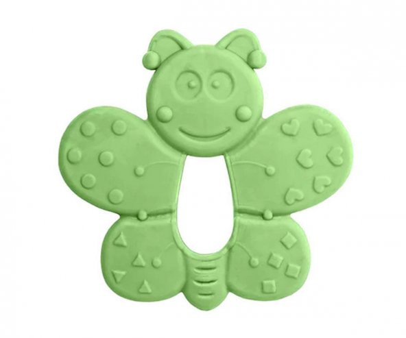 Bambino Kauçuk Yumuşak Diş Kaşıyıcı Kelebek - Yeşil
