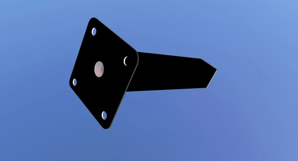 Teknor Stronger Siyah Metal Mobilya Ayağı 4 Adet