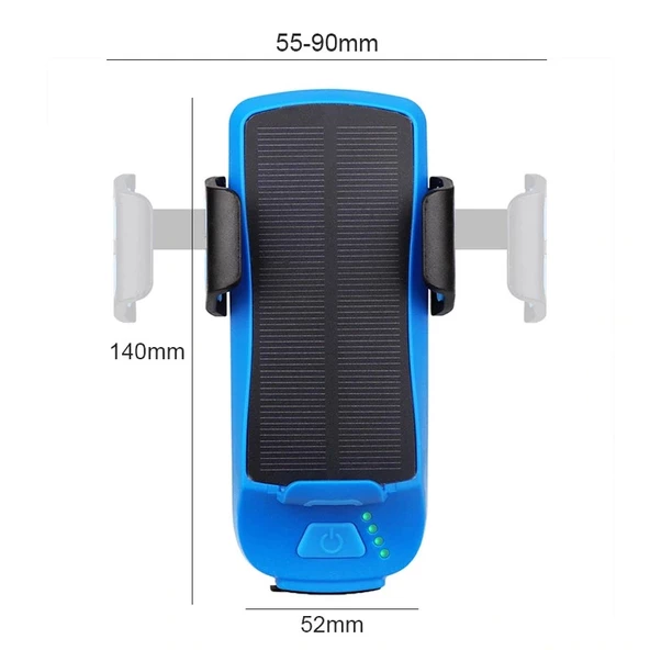 4000mAh Powerbank Solar Telefon Tutucu Kornalı Bisiklet Feneri - 8