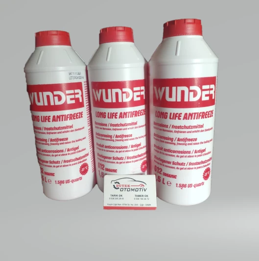 Wunder Kırmızı Organik Antifriz 1.5 L 37c Derece - 3 ADET