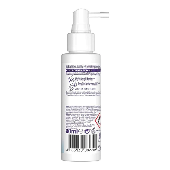 Clear Hyaluron Nem Terapisi Kepeğe Karşı Etkili Kadınlar için Saç Serumu 90ML - 2
