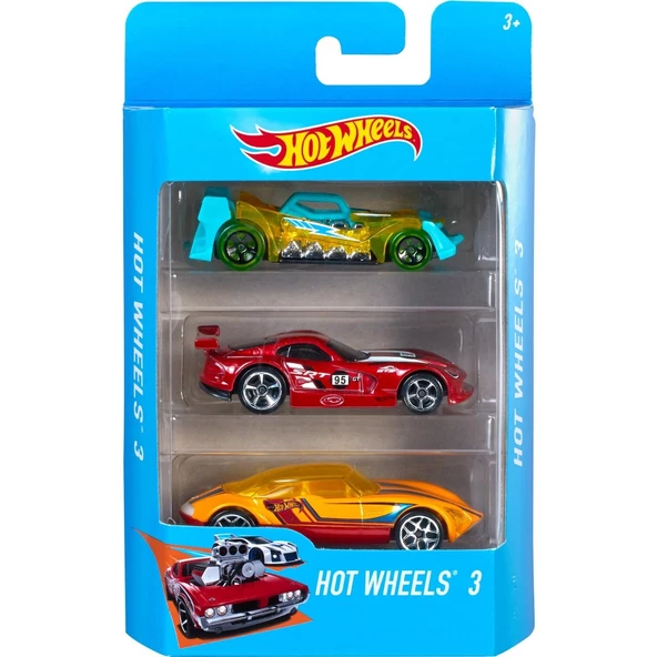 Hot Wheels 3 lü Araba Seti K5904 (GKO: 7166)