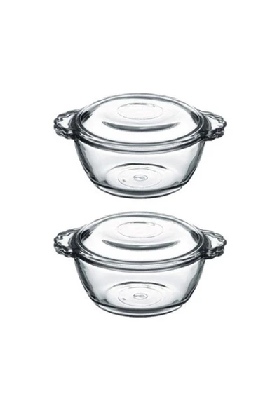 Paşabahçe 97343 2'li 275 cc Cam Kapaklı Borcam Kase - 2