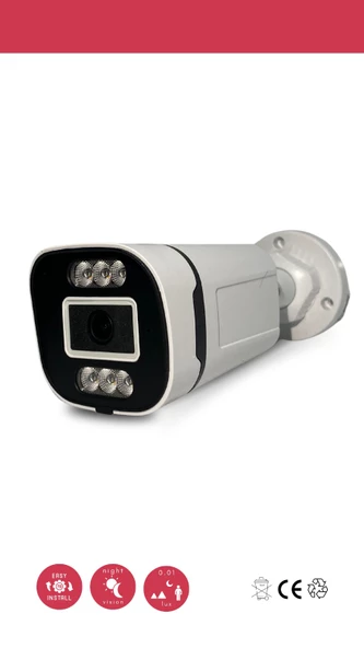 5MP 3.6MM WARM LED BULLET IP KAMERA SESLİ - 2