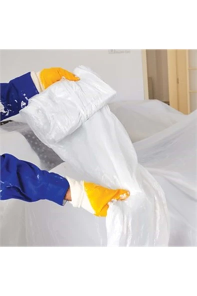 PASS Eko Hışır Örtü Eşya Koruma Örtüsü Hışır Örtü Boya Badana Örtüsü Toz Koruma Örtüsü 50m² - Resim 3