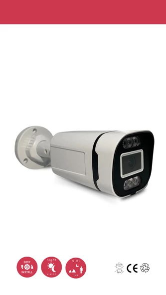 5MP 3.6MM WARM LED BULLET IP KAMERA SESLİ