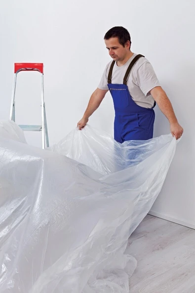 PASS Eko Hışır Örtü Eşya Koruma Örtüsü Hışır Örtü Boya Badana Örtüsü Toz Koruma Örtüsü 50m² - Resim 1