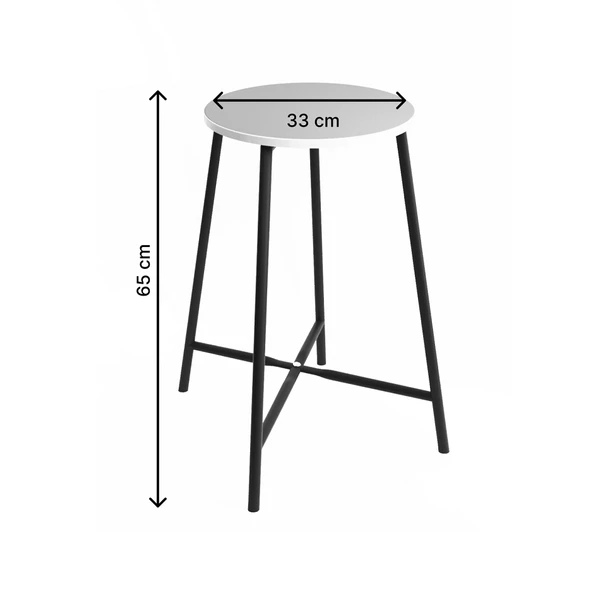 Eportatif Oval 2 Kişilik Yemek Masası Bar Masası Mutfak Füme 1528 - 6