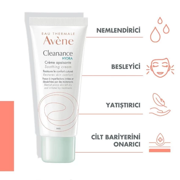 Avene Cleanance Hydra Cream Kuru Ciltler İçin Nemlendirici Krem 40ml - 4