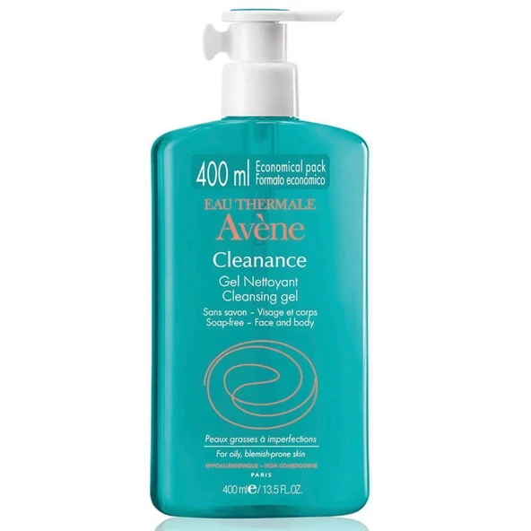 Avene Cleanance Yağlı Ciltlere Özel Yüz ve Vücut Temizleme Jeli 400 ml