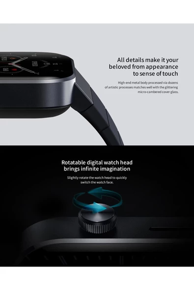 Xiaomi Mibro Watch T1 Sesli Görüşme Özellikli Akıllı Saat Siyah - 5