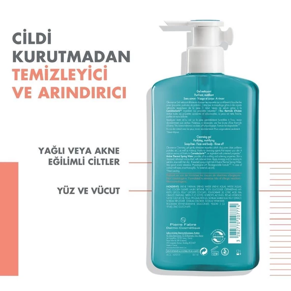 Avene Cleanance Yağlı Ciltlere Özel Yüz ve Vücut Temizleme Jeli 400 ml - 3