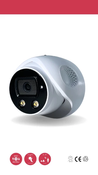 5mp Ip Dome Sesli Poe 3.6mm Network Kamera Gece-gündüz