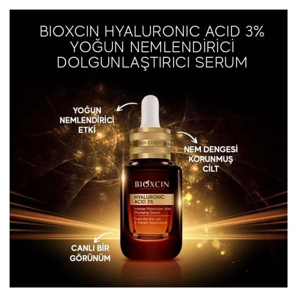 Bioxcin Skin Expert Hyaluronic Acid 3% Yoğun Nemlendirici Serum 30ml - Resim 3