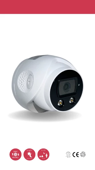 5mp Ip Dome Sesli Poe 3.6mm Network Kamera Gece-gündüz - 2