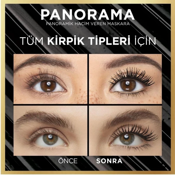 Loreal Paris Panorama Hacim Veren Maskara Siyah - 3