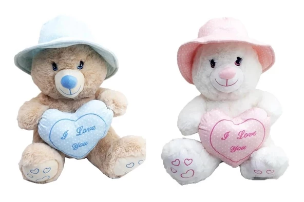 Peluş Şapkalı Ayı 43 CM - 1