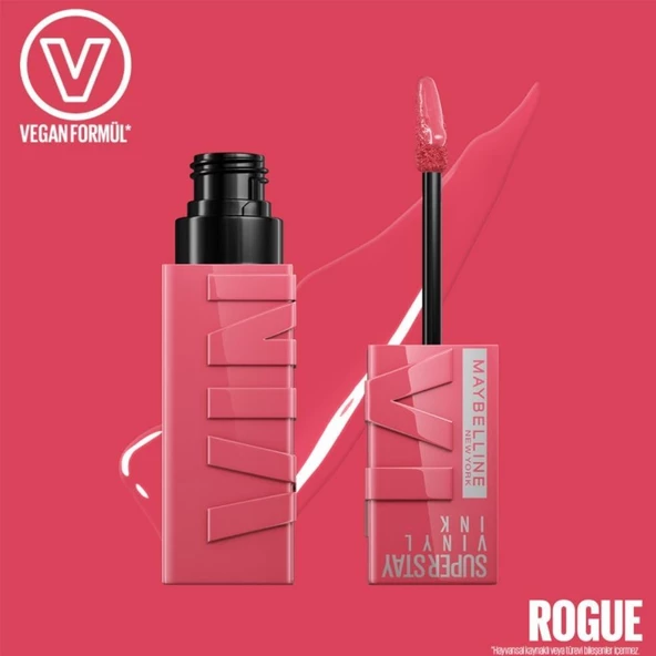Maybelline Super Stay Vinyl Ink Likit Parlak Ruj No:145 Rogue - 2