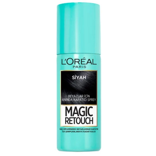 Loreal Paris Magic Retouch Beyazlar için Anında Kapatıcı Sprey - Siyah 75 ml