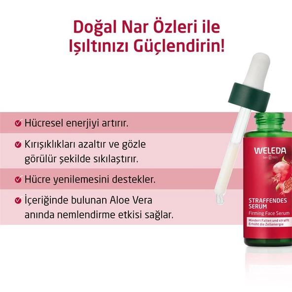 Weleda Pomegranate & Maca Peptides Nar Özlü Nemlendirici ve Sıkılaştırıcı Yüz Bakım Serumu 30ml - 2