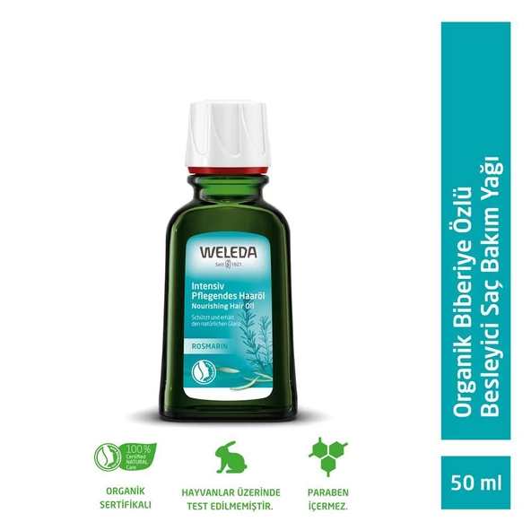 Weleda Rosemary Conditioning Hair Oil Organik Biberiye Özlü Besleyici Saç Bakım Yağı 50ml - Resim 2