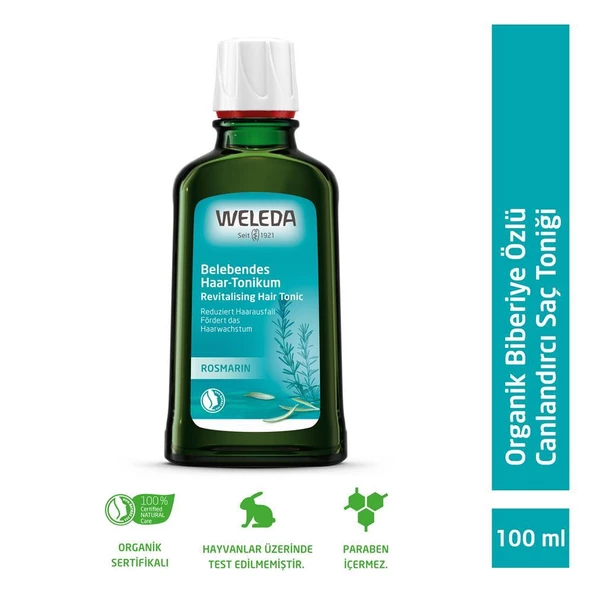 Weleda Revitalizing Hair Toner Organik Biberiye Özlü Canlandırıcı Saç Toniği 100ml
