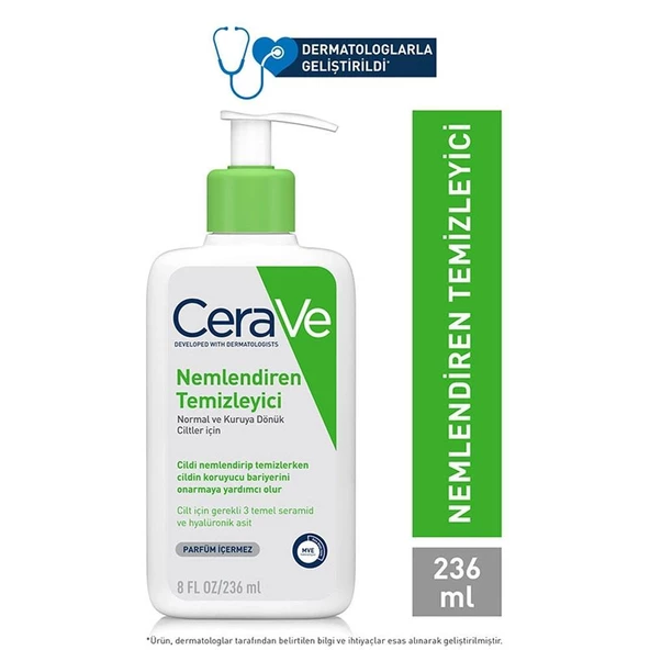 CeraVe Normal ve Kuru Ciltler için Nemlendiren Temizleyici 236ml