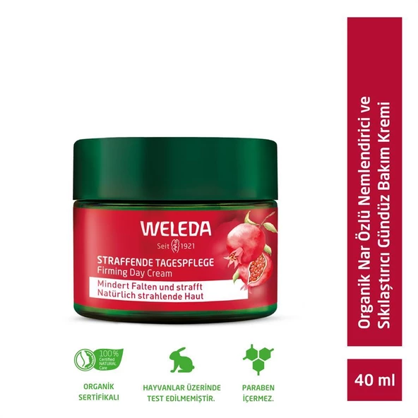 Weleda Pomegranate & Maca Peptides Organik Nar Özlü Nemlendirici ve Sıkılaştırıcı Gündüz Bakım Kremi 40ml