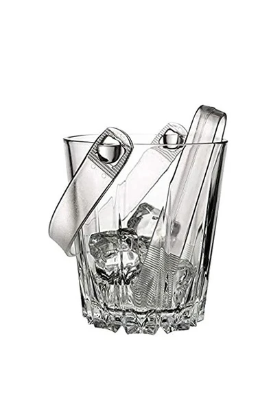 Paşabahçe 53588 Karat Cam Buz Kovası + Buz Maşası 815 cc - Resim 2