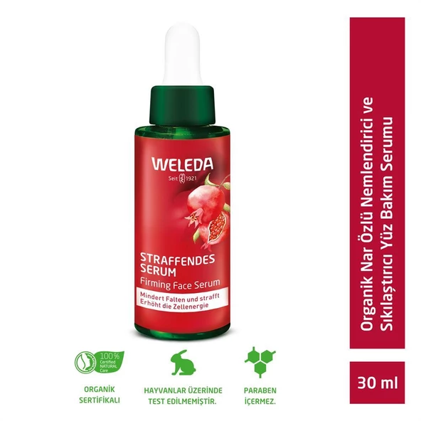 Weleda Pomegranate & Maca Peptides Nar Özlü Nemlendirici ve Sıkılaştırıcı Yüz Bakım Serumu 30ml