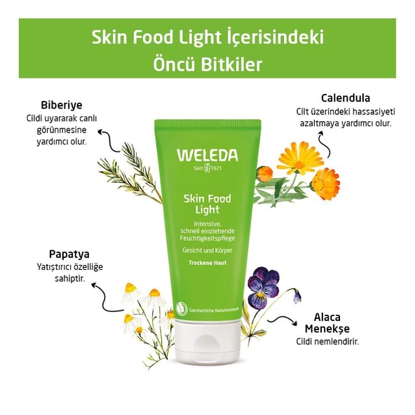 Weleda Skin Food Light Normal ve Kuru Ciltler İçin Nemlendirici ve Besleyici Organik Bakım Kremi 75ml - 3