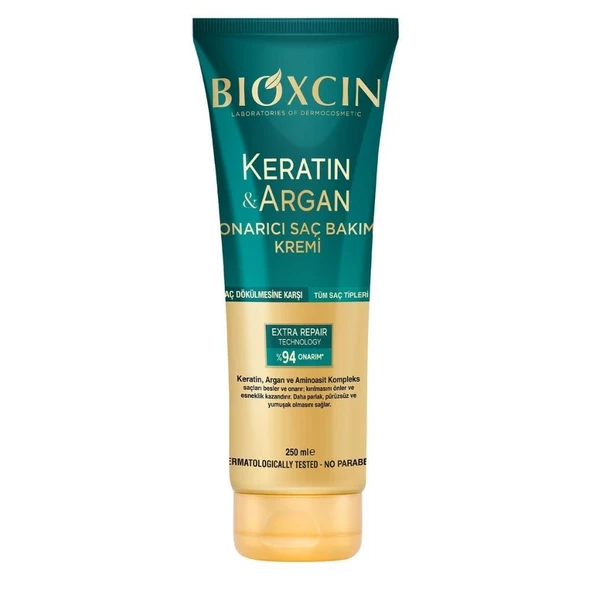 Bioxcin Keratin & Argan Onarıcı Saç Bakım Kremi 250ml ürün görseli 1