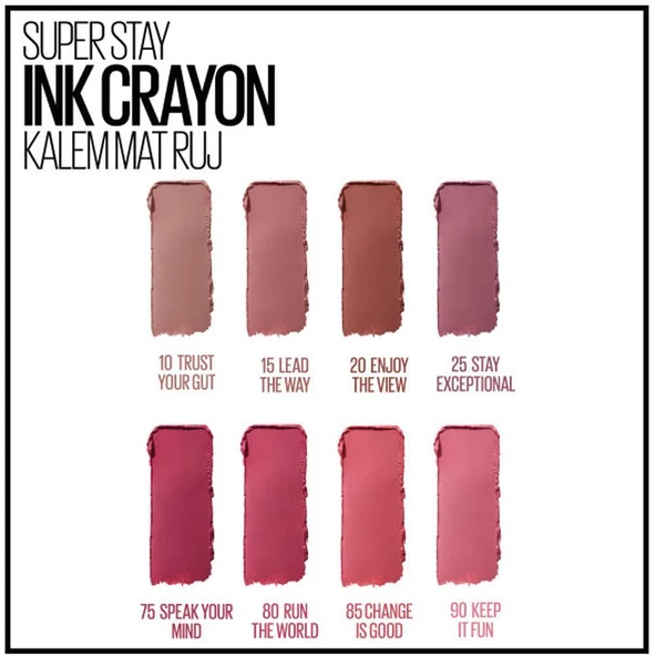 Maybelline Super Stay Ink Crayon Kalem Mat Ruj No:10 Trust Your Gut - 6
