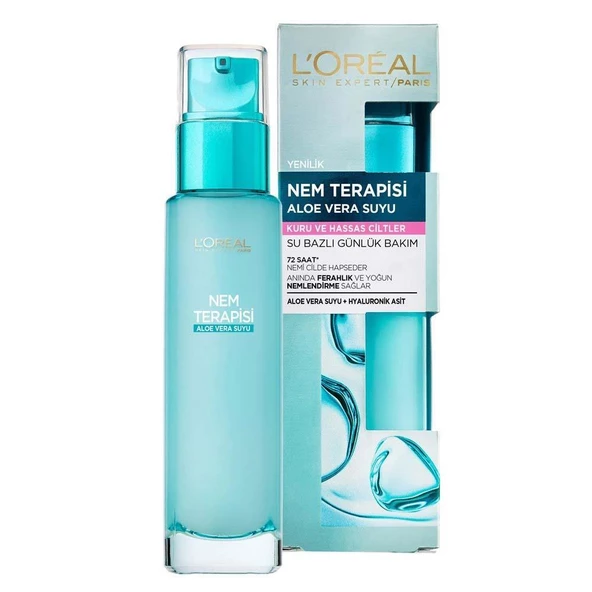 Loreal Paris Nem Terapisi - Kuru ve Hassas Ciltler için Aloe Vera Suyu 70 ml ürün görseli 1