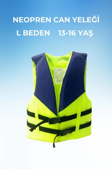 L Beden 13-16 Yaş, Mavi Sarı Renk, Çocuklar İçin Yüzdürme Can Yeleği, Yüzmeyi Öğreten Can Yeleği - 2
