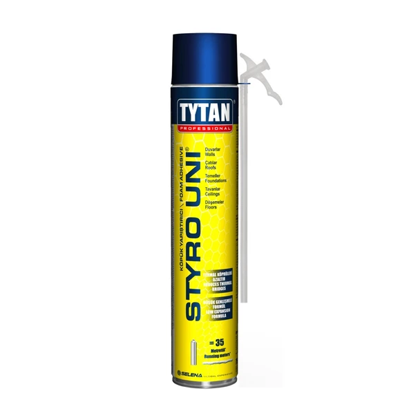 Tytan Styro Manuel Mantolama Yapıştırıcı Şişmeyen Pu Köpük 750ml - Resim 3