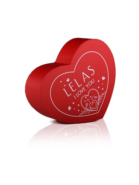 Lelas 1574 Kalp Şeklinde Üzerinde I Love You Baskılı Hediyelik Kutu - 3