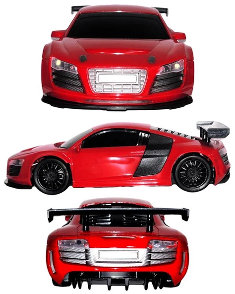 Ctoys Scaled Rc Model 27 Mhz Full Fonksiyonlu Uzaktan Kumandalı Audi Kırmızı Araba QX3688 F2 - 2