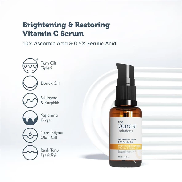 The Purest Solutions Aydınlatıcı Renk Tonu Eşitleyici & C Vitamini Serumu 30ml - 3