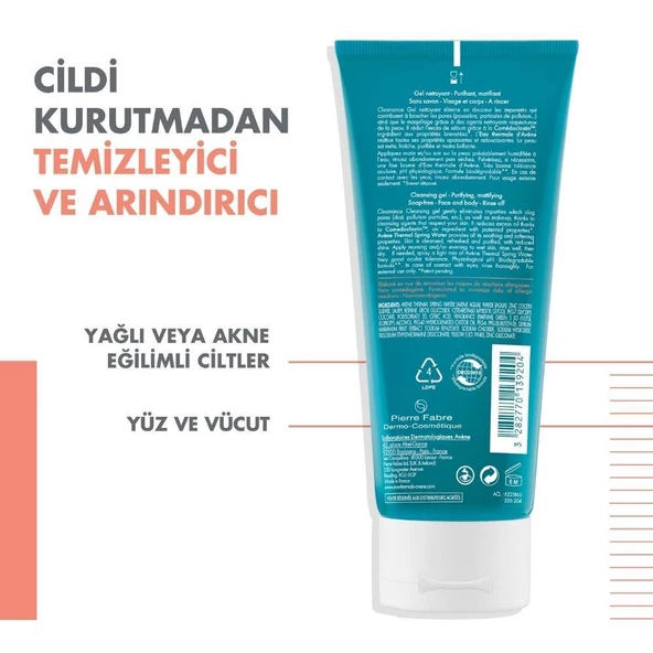 Avene Cleanance Karma ve Yağlı Ciltler İçin Temizleme Jeli 200 ml - 3