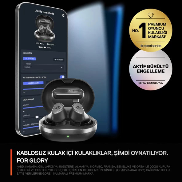 SteelSeries Arctis GameBuds Gaming EarBuds Kulak İçi Kulaklık - Siyah - 2