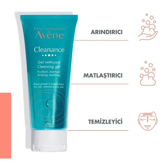 Avene Cleanance Karma ve Yağlı Ciltler İçin Temizleme Jeli 200 ml - 2