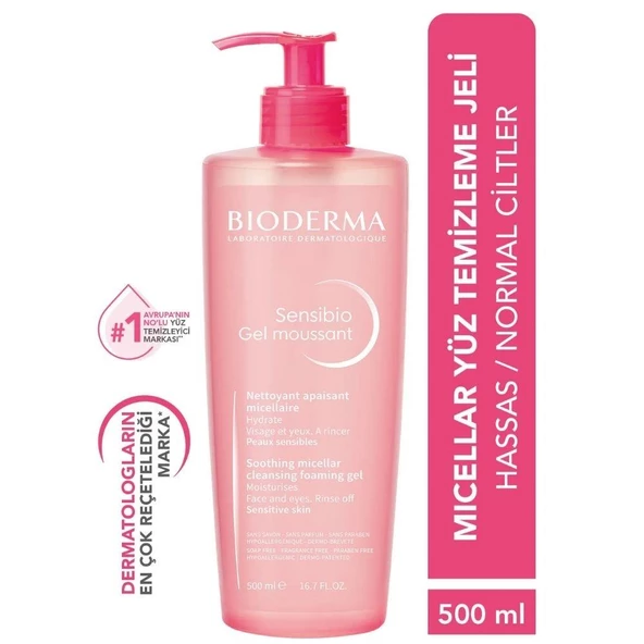 Bioderma Sensibio Foaming Gel Temizleme Jeli 500ml - 2