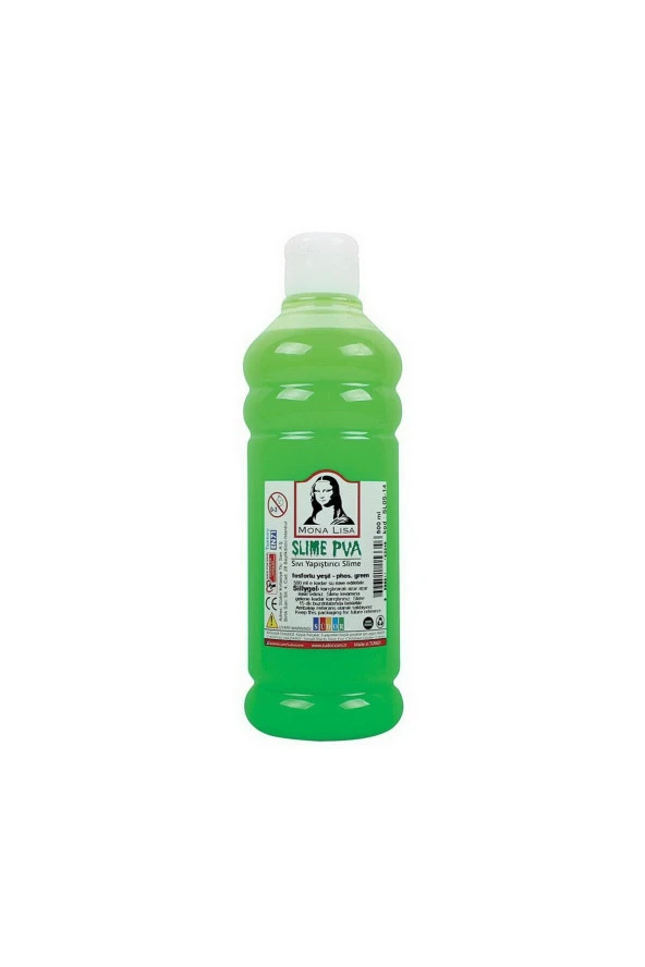 Monalisa Sıvı Yapıştırıcı Slime 500 ML Fosforlu Yeşil Slaym Jeli